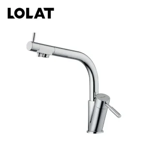 LOLAT無鉛RO廚房三用水龍頭-鉻色D5268LF