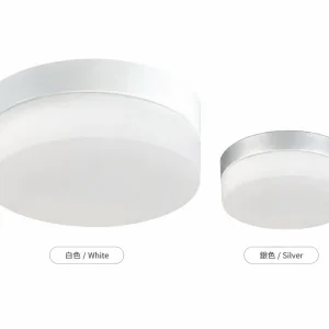 蛋糕吸頂燈 白色／銀色