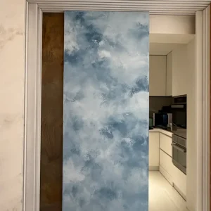 萊姆石塗裝｜藍白霧境